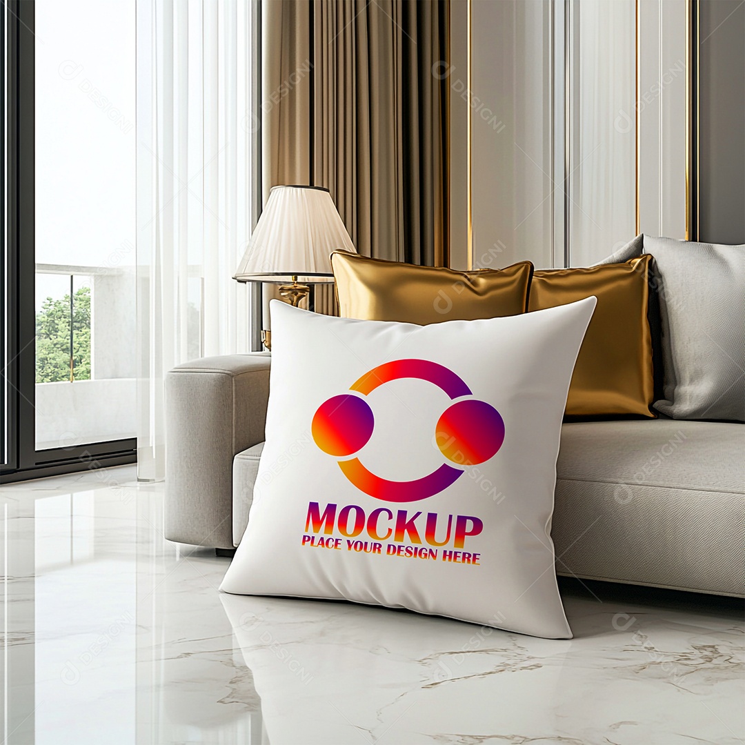 Mockup de Trabesseiro Almofada PSD Editável
