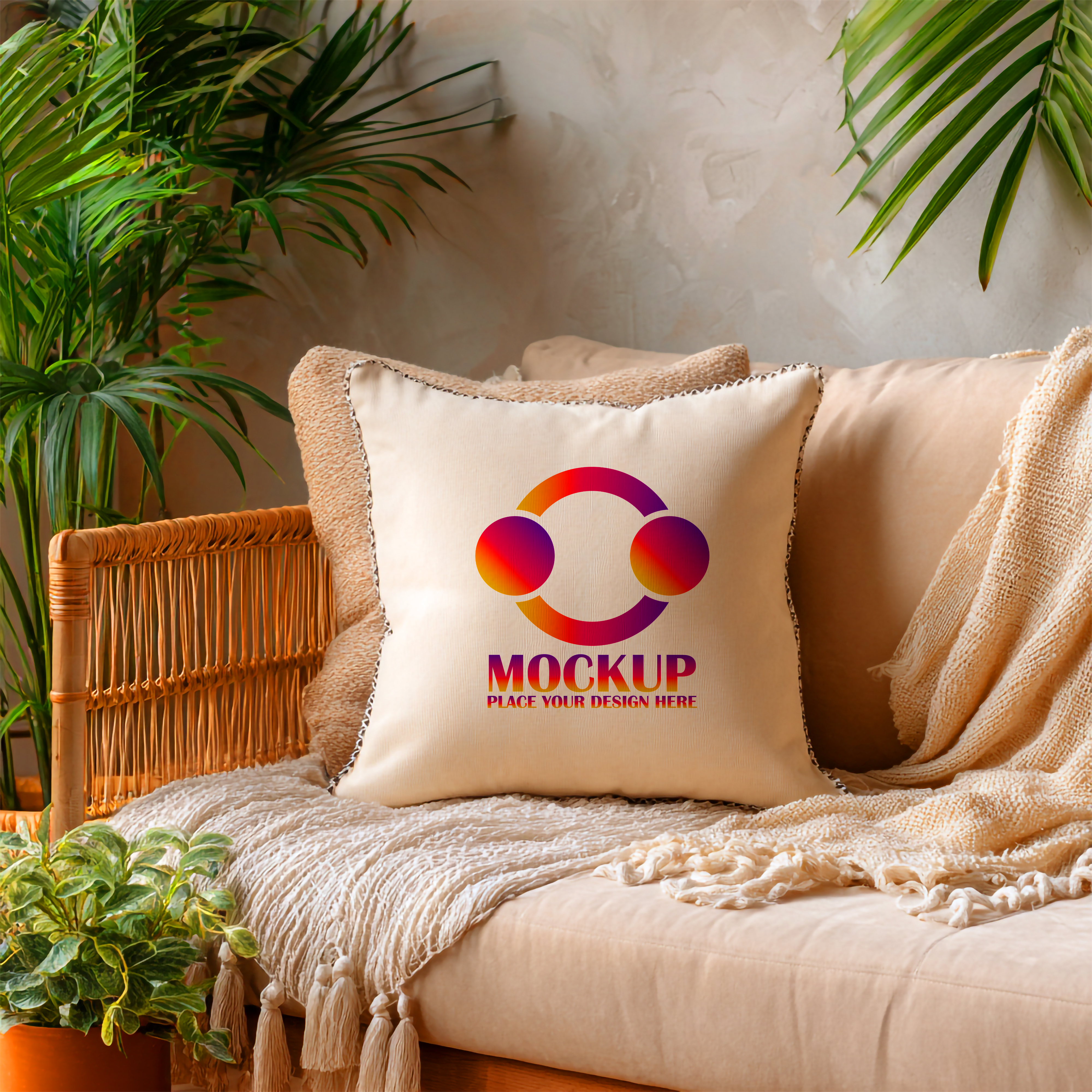 Mockup de Trabesseiro Almofada PSD Editável