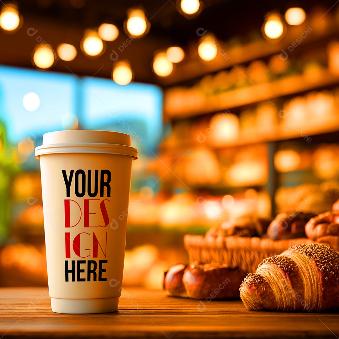 Mockup de Copo de Café PSD Editável