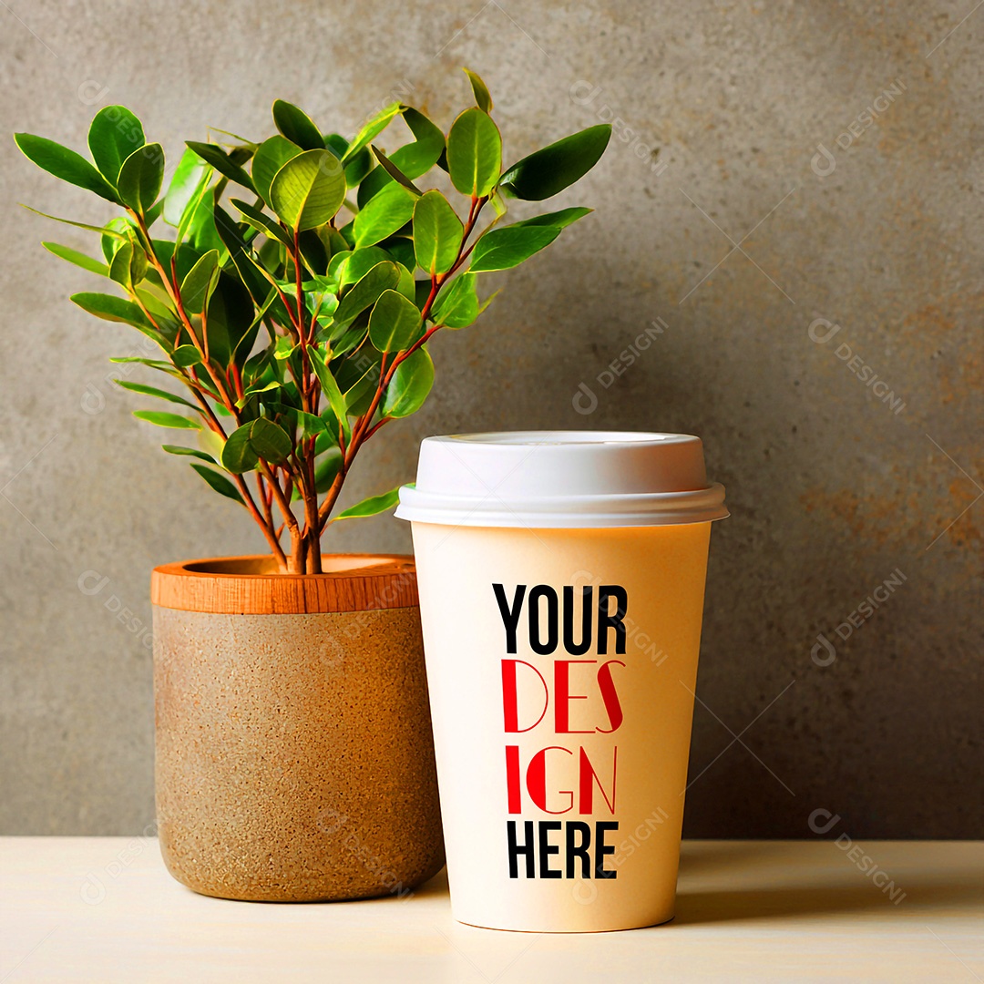 Mockup de Copo de Café PSD Editável