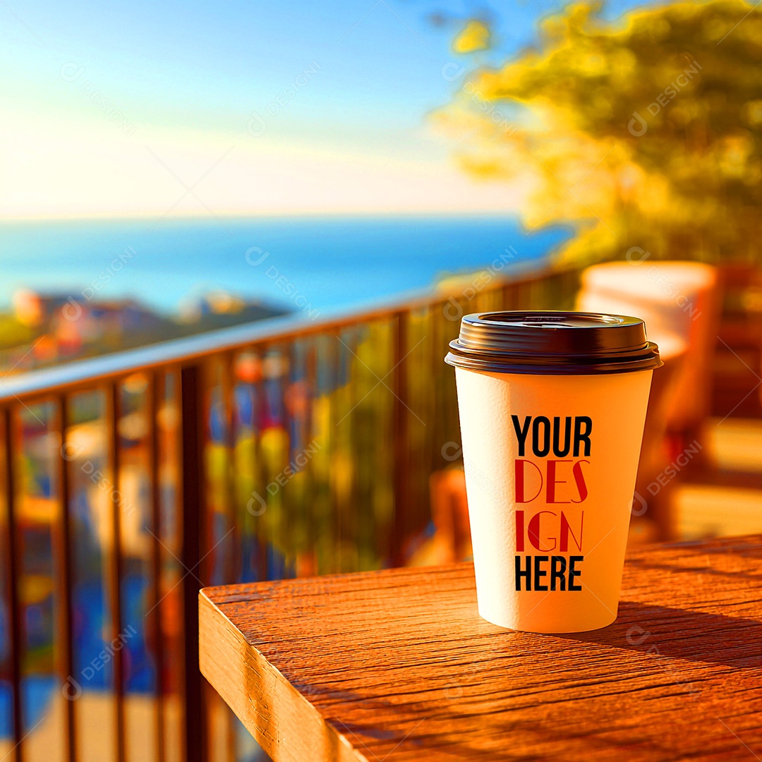 Mockup de Copo de Café PSD Editável
