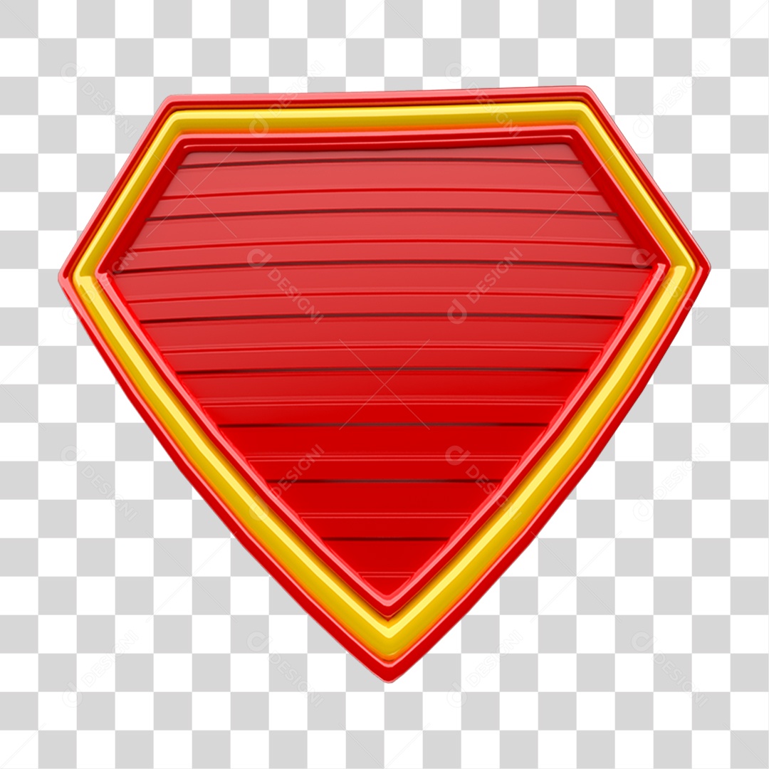 Elemento 3D Placa Escudo PNG Transparente