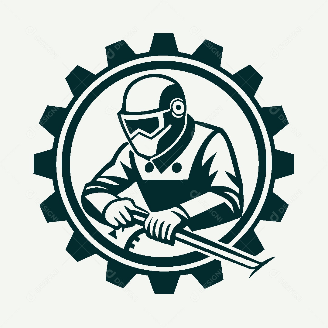 Modelo de Logotipo de Soldador Vetor EPS