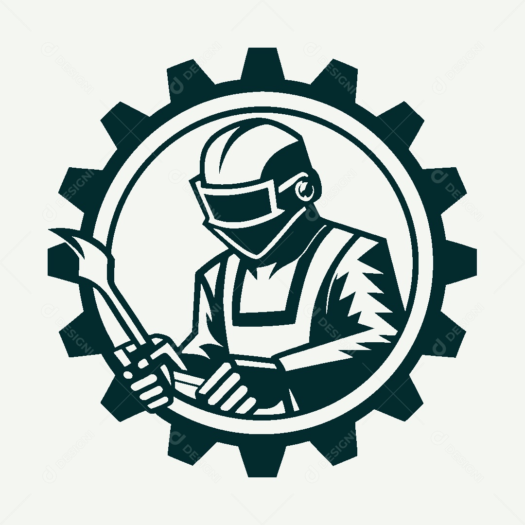 Modelo de Logotipo de Soldador Vetor EPS