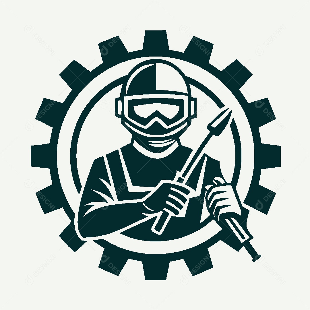 Modelo de Logotipo de Soldador Vetor EPS