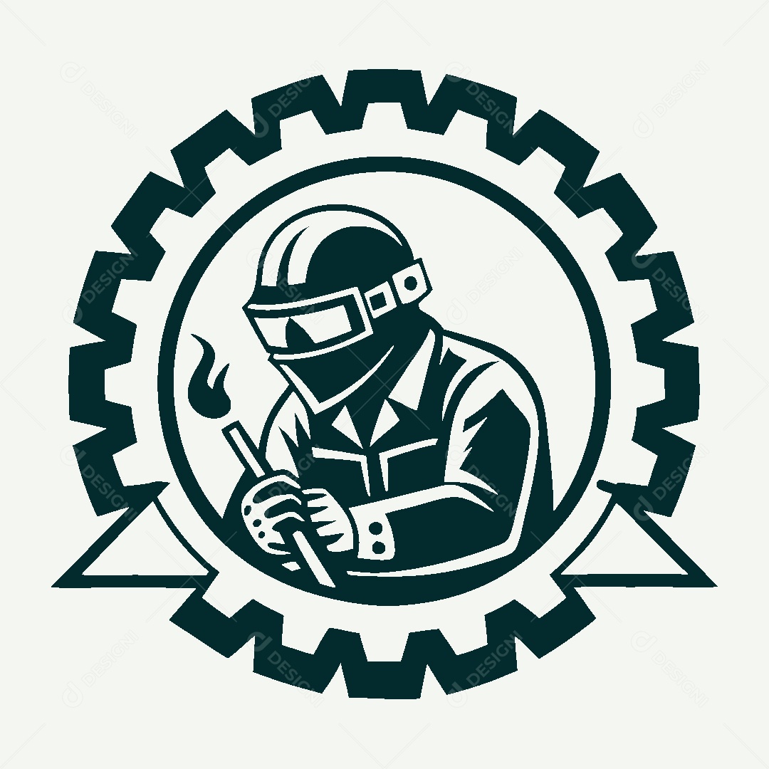 Modelo de Logotipo de Soldador Vetor EPS