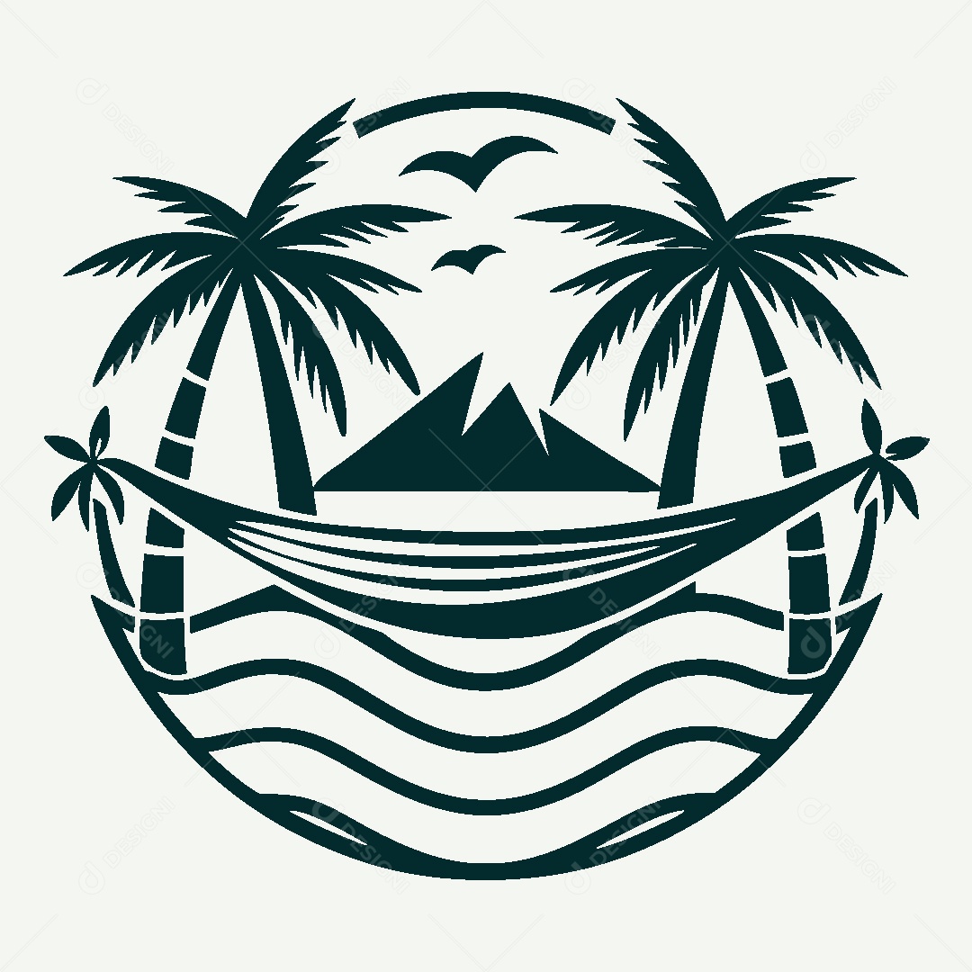 Modelo de Logotipo de Praia Vetor EPS