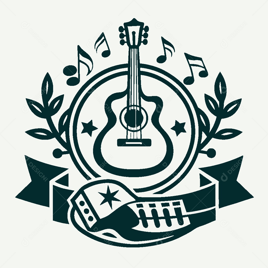 Modelo de Logo Musical Vetor EPS