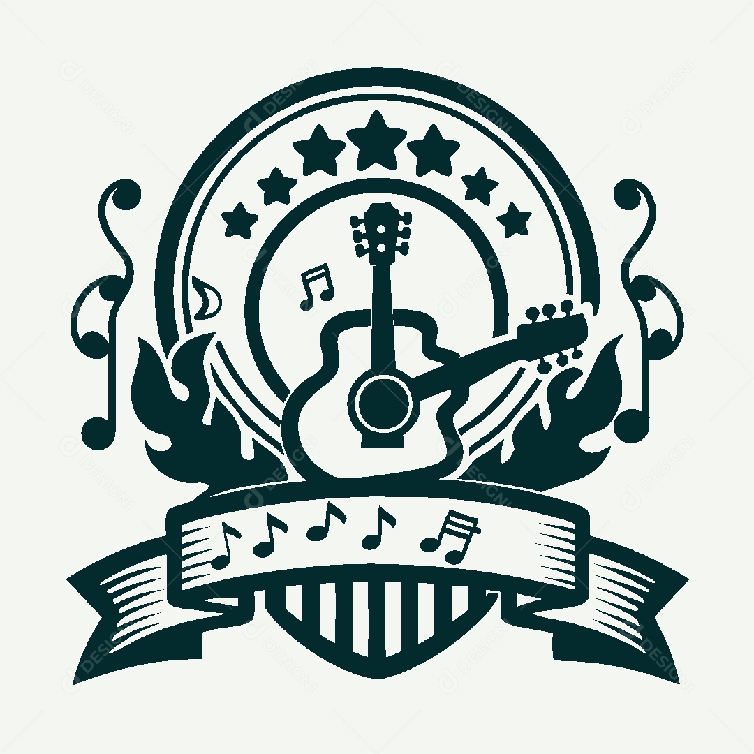 Modelo de Logo Musical Vetor EPS