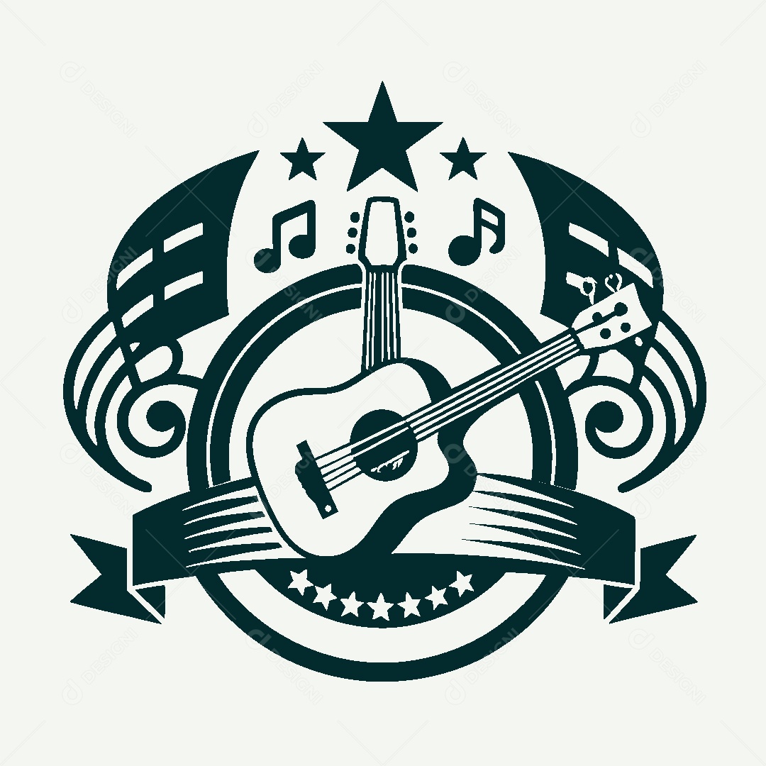 Modelo de Logo Musical Vetor EPS