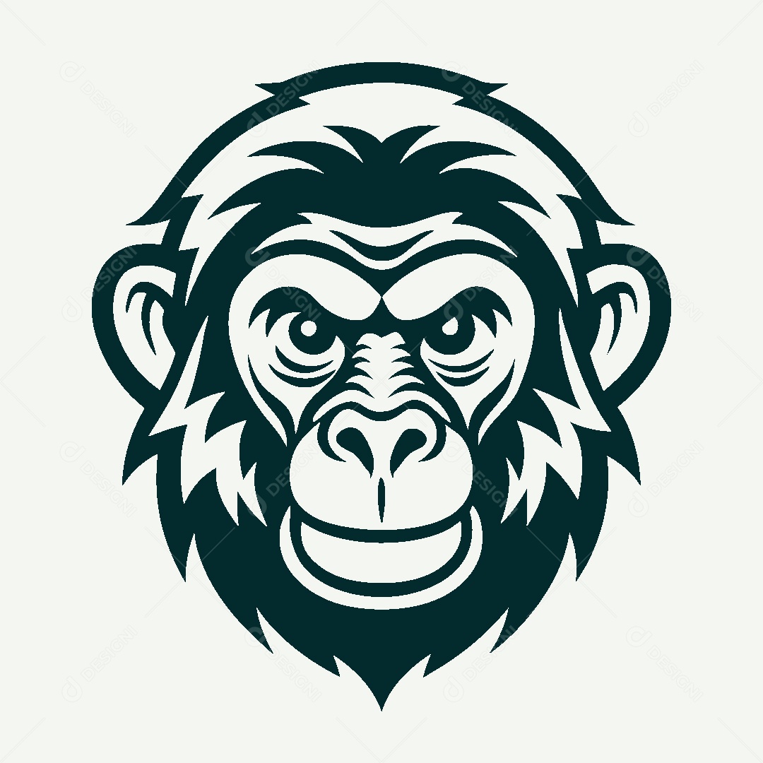 Modelo de Logo de Macaco Vetor EPS