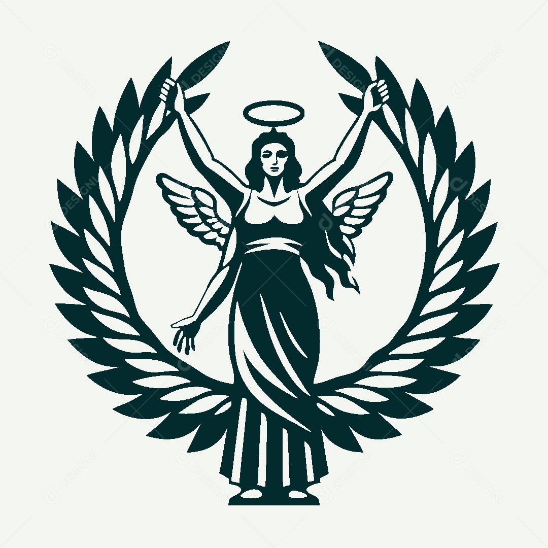 Modelo de Logo Deusa Atenas Vetor EPS