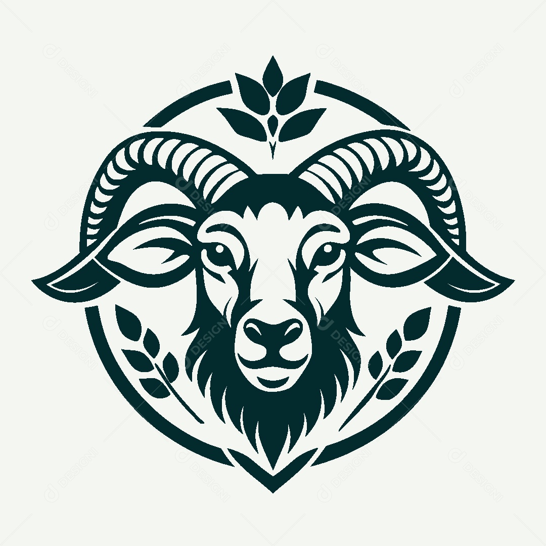 Modelo de Logo de Cabra Vetor EPS