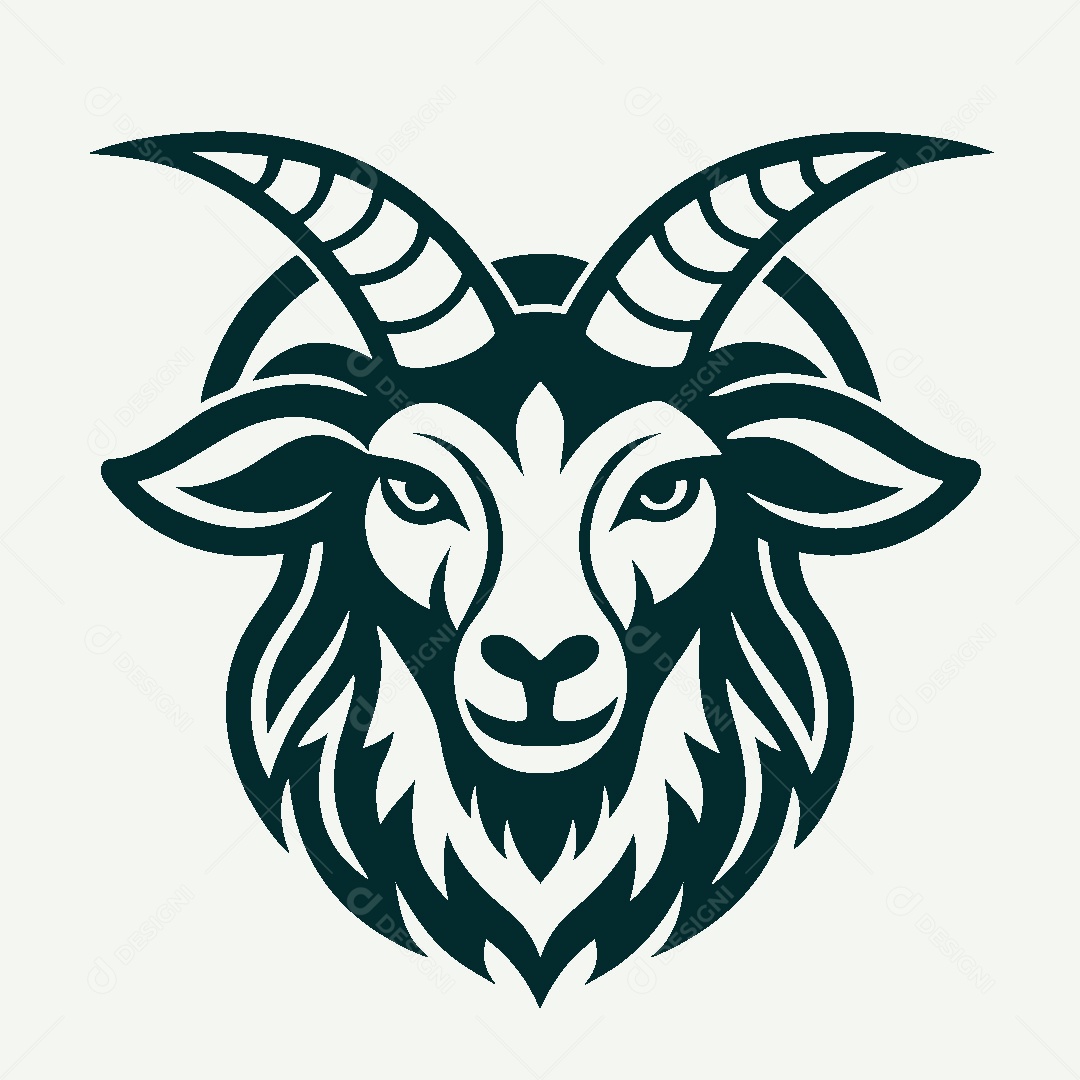 Modelo de Logo de Cabra Vetor EPS