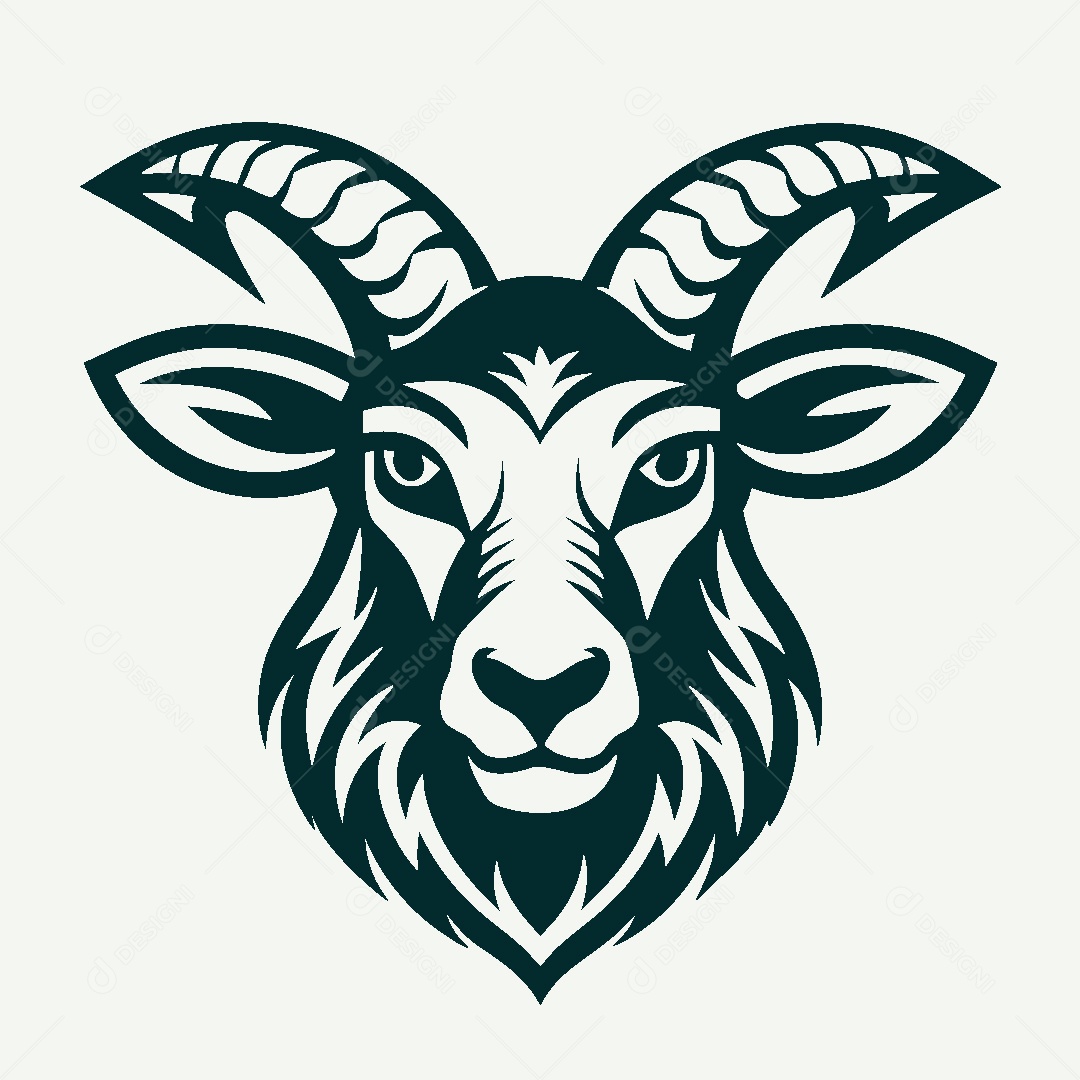 Modelo de Logo de Cabra Vetor EPS