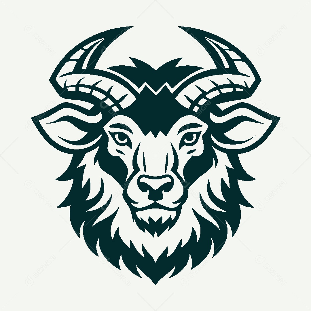 Modelo de Logo de Cabra Vetor EPS