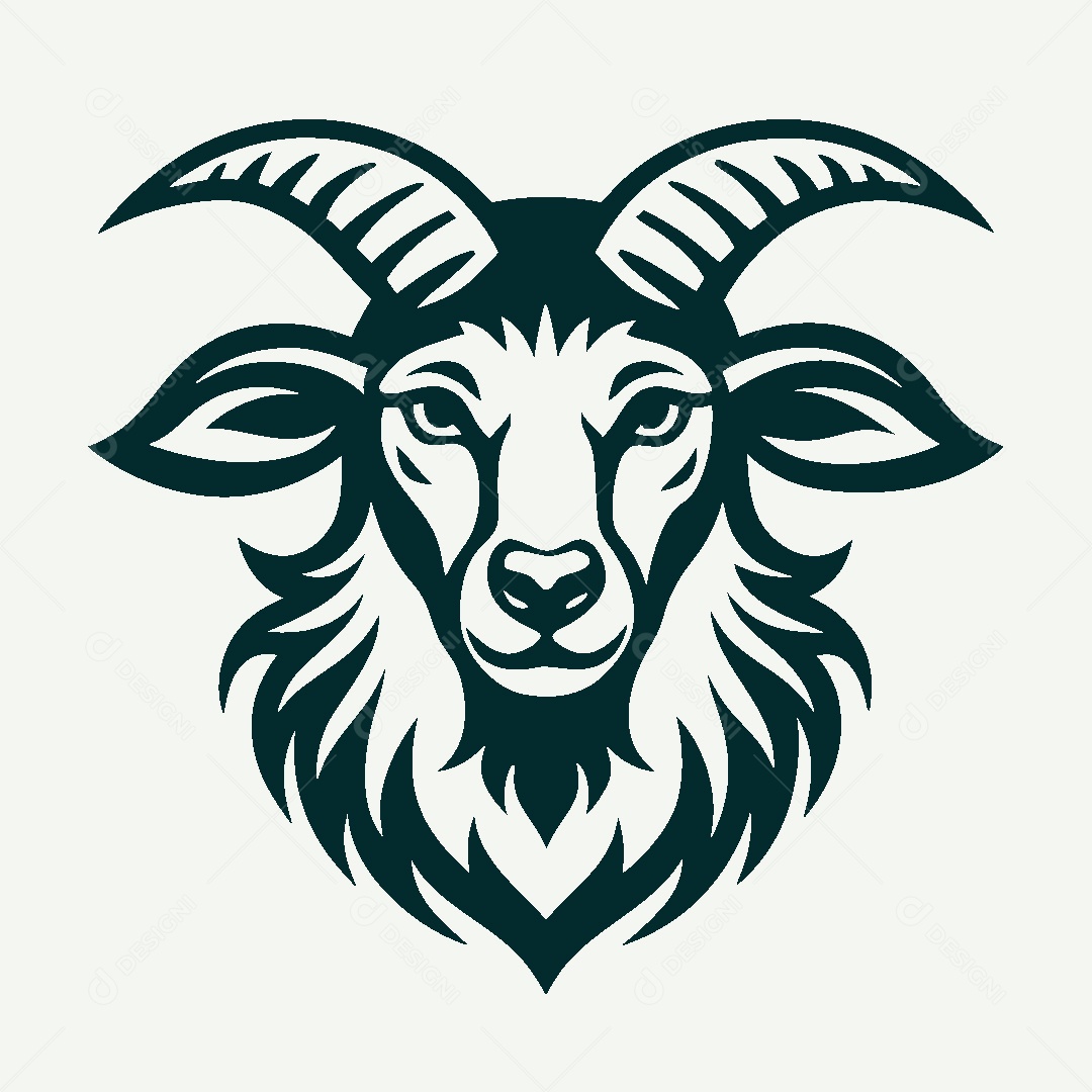 Modelo de Logo de Cabra Vetor EPS