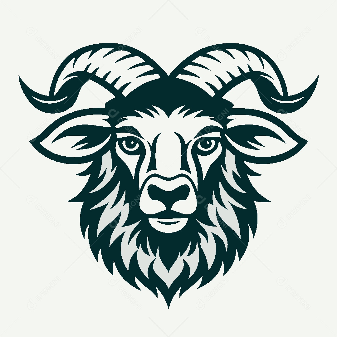 Modelo de Logo de Cabra Vetor EPS