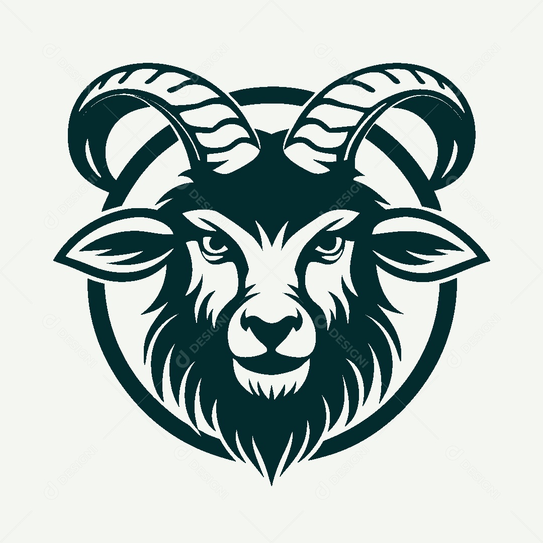 Modelo de Logo de Cabra Vetor EPS