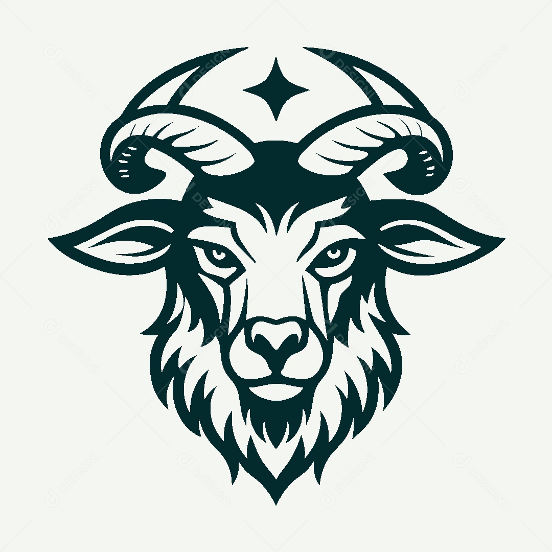Modelo de Logo de Cabra Vetor EPS