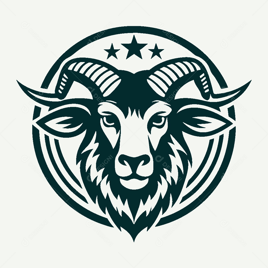 Modelo de Logo de Cabra Vetor EPS