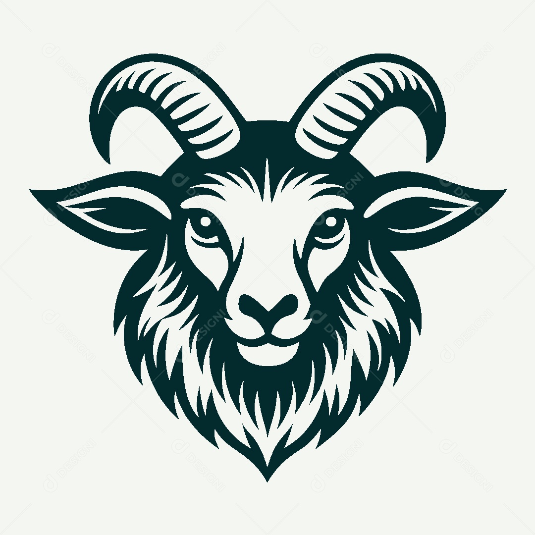 Modelo de Logo de Cabra Vetor EPS