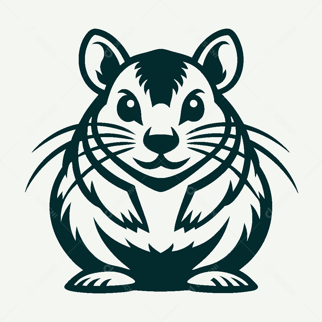 Modelo de Logo de Hamster Vetor EPS