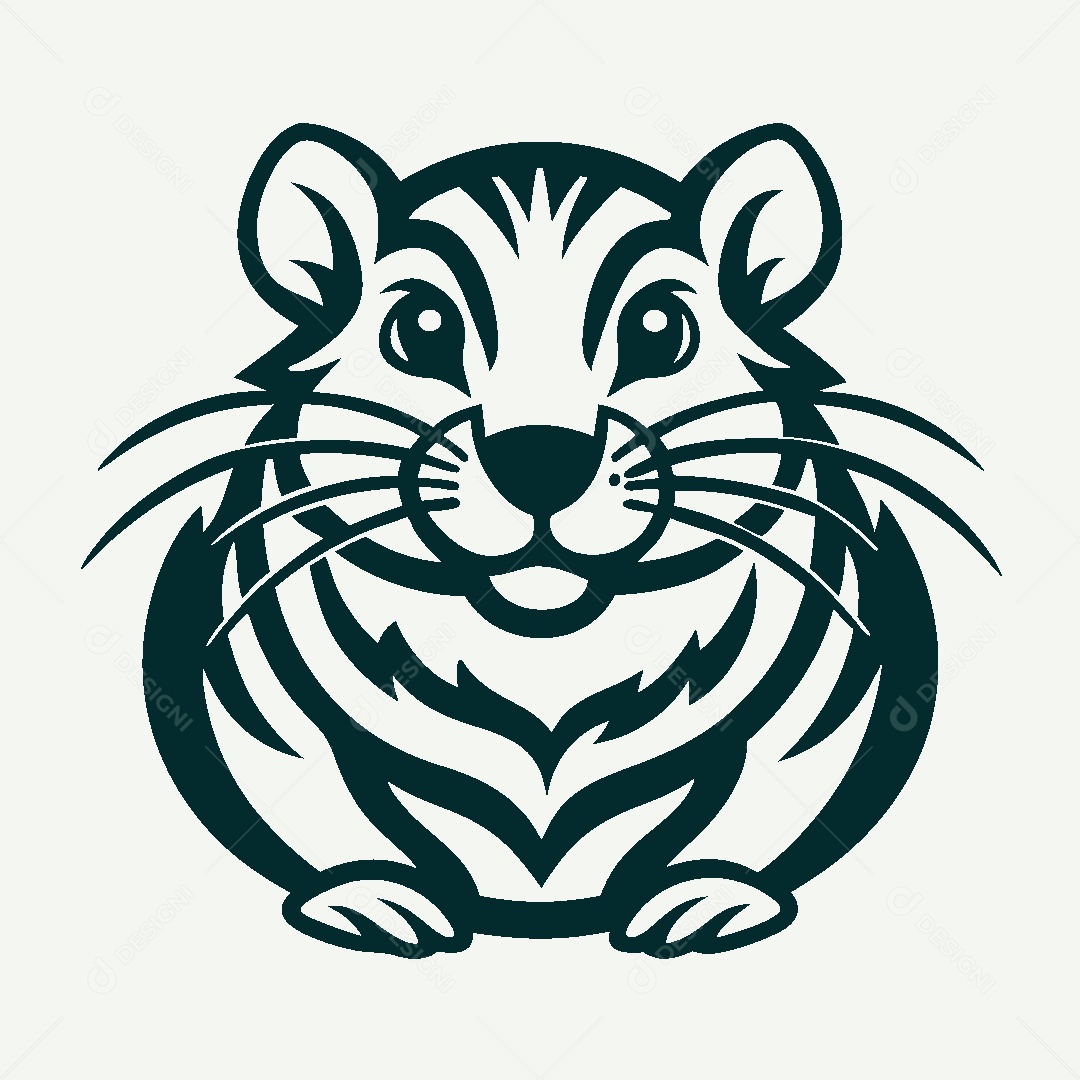 Modelo de Logo de Hamster Vetor EPS