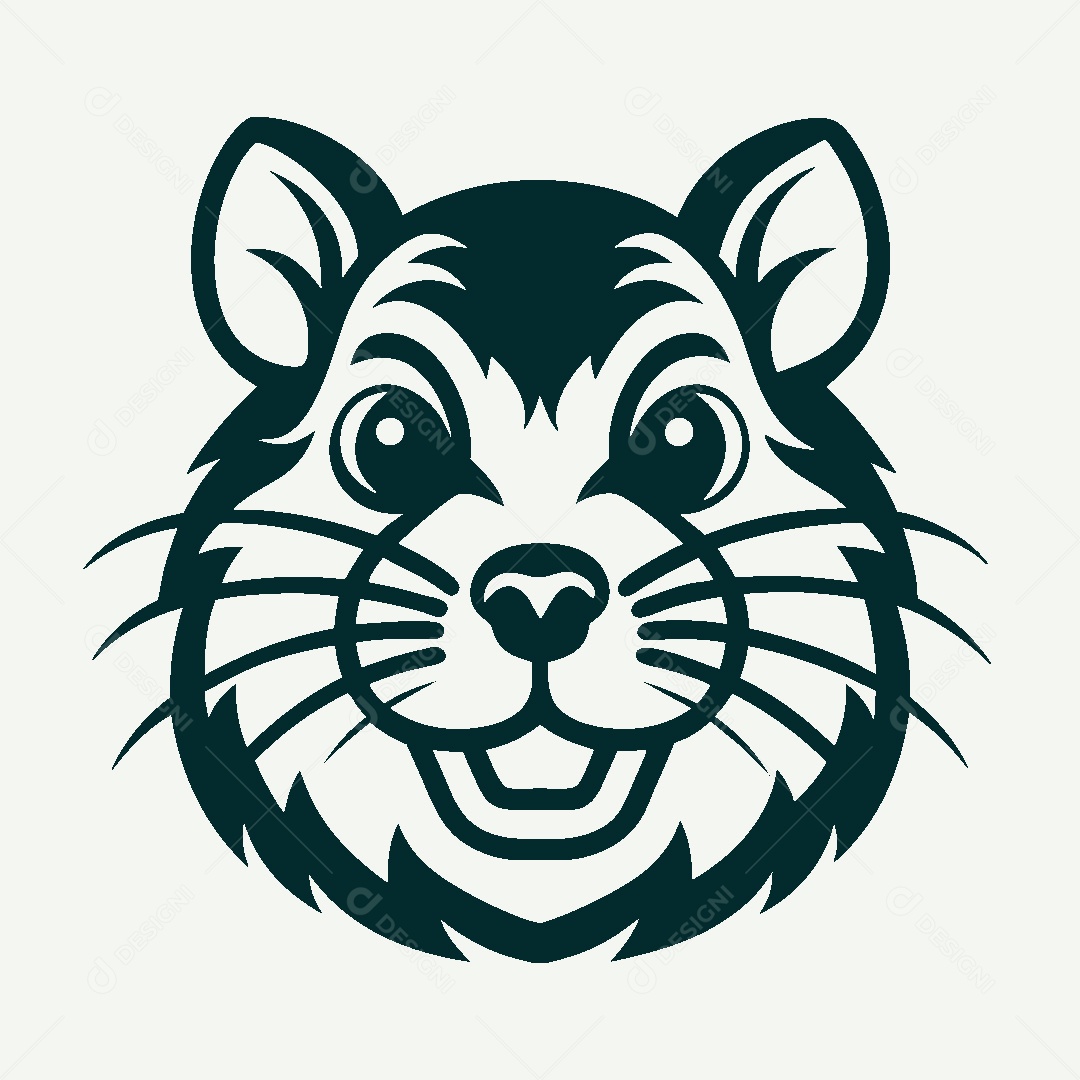 Modelo de Logo de Hamster Vetor EPS