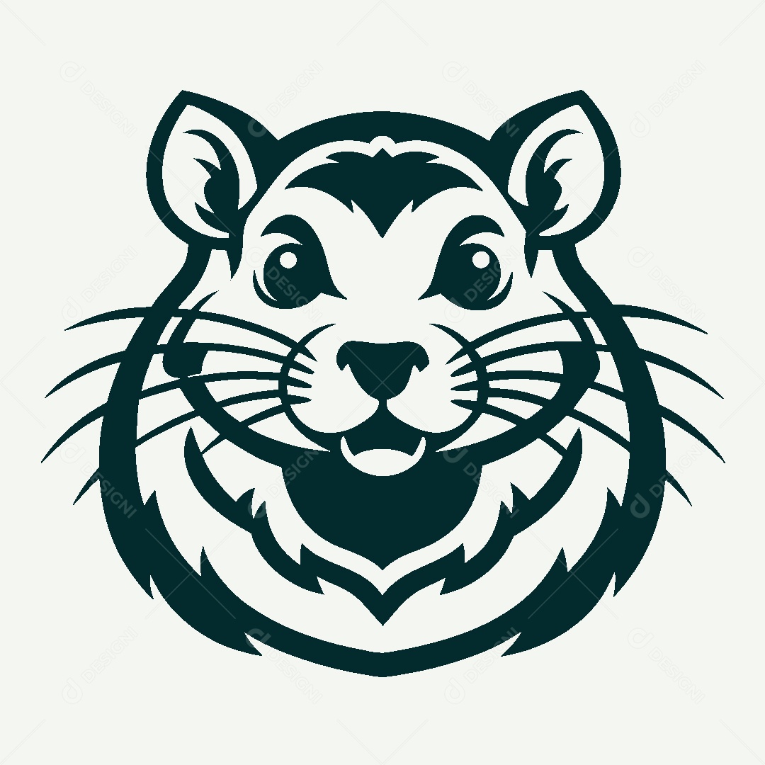 Modelo de Logo de Hamster Vetor EPS