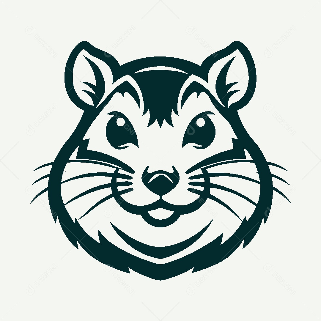 Modelo de Logo de Hamster Vetor EPS