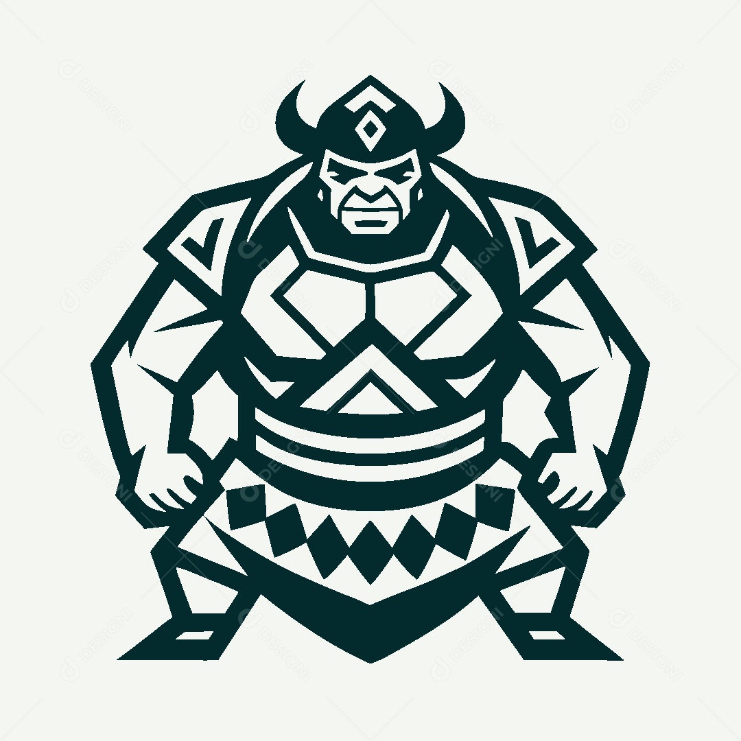 Modelo de Logo de Guerreiro Vetor EPS