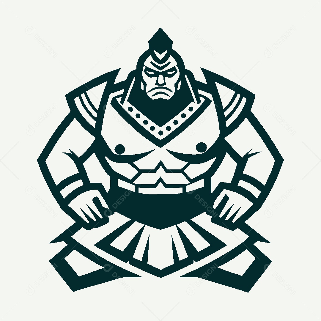 Modelo de Logo de Guerreiro Vetor EPS