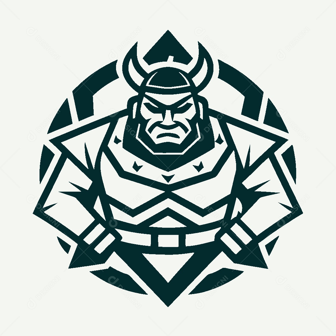 Modelo de Logo de Guerreiro Vetor EPS