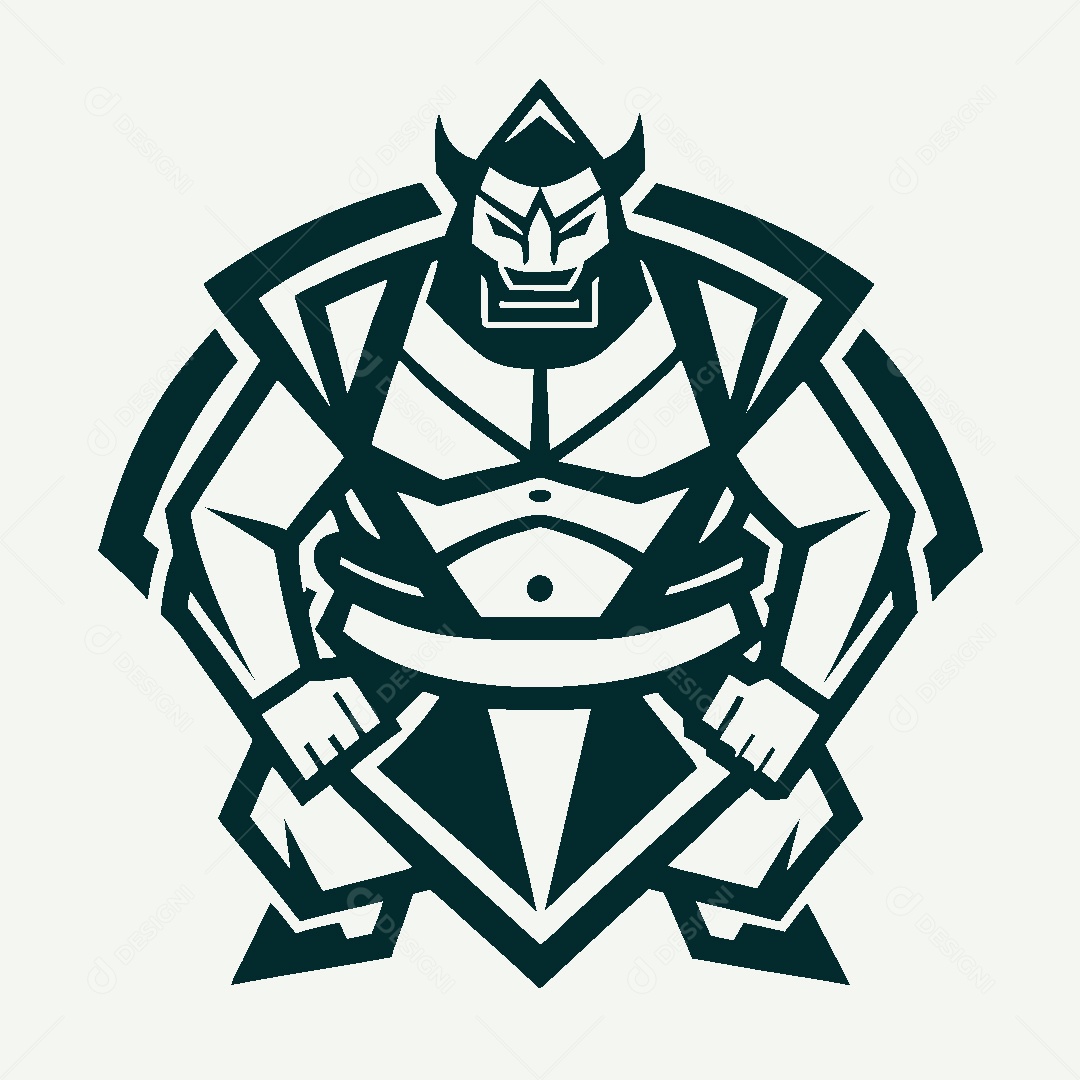 Modelo de Logo de Guerreiro Vetor EPS