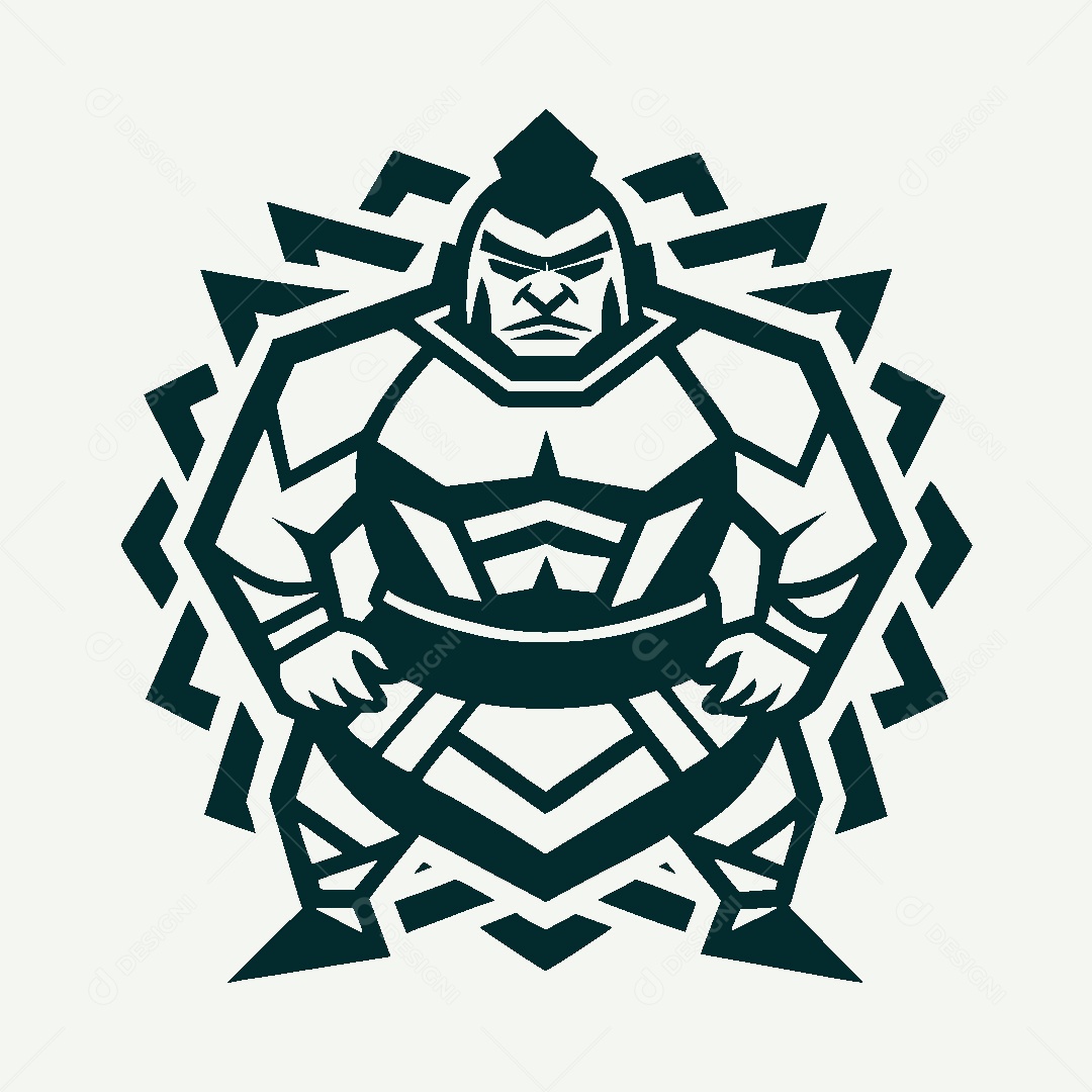 Modelo de Logo de Guerreiro Vetor EPS