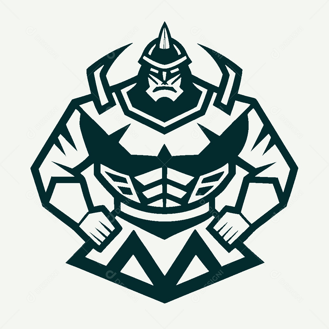 Modelo de Logo de Guerreiro Vetor EPS