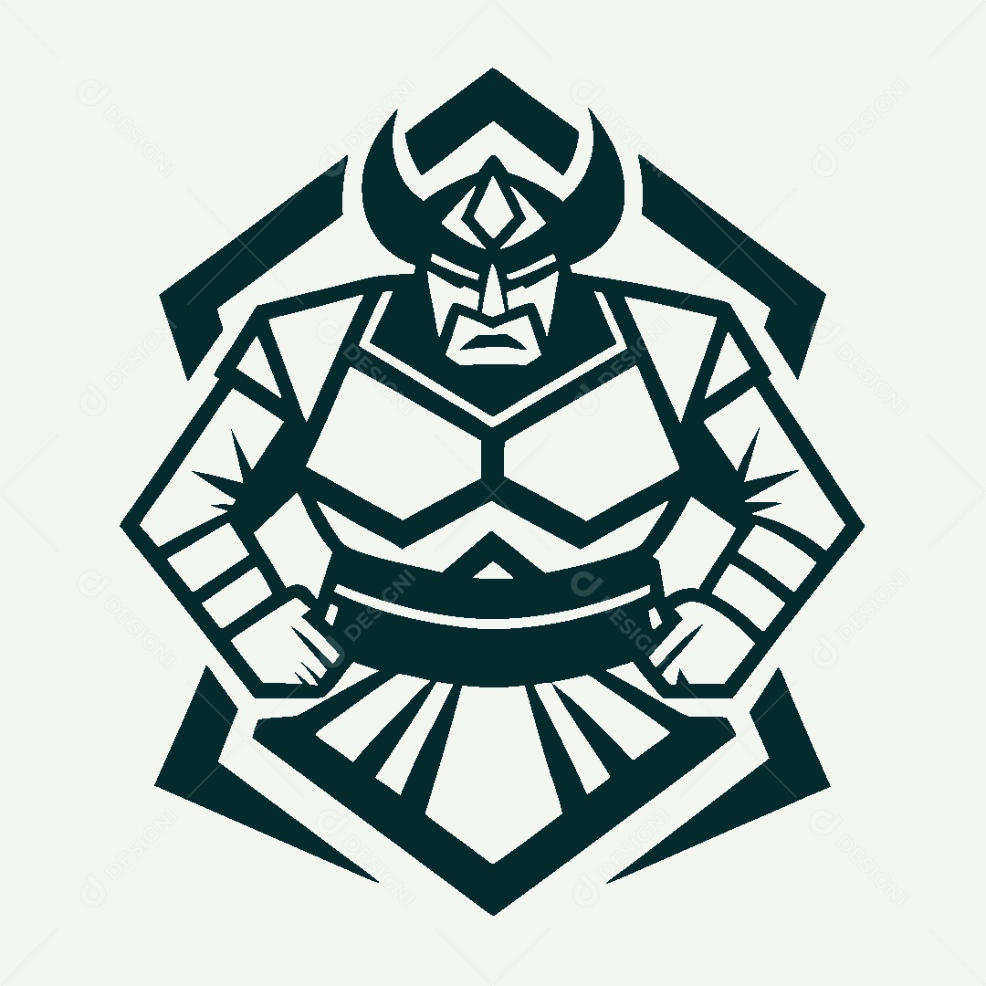 Modelo de Logo de Guerreiro Vetor EPS