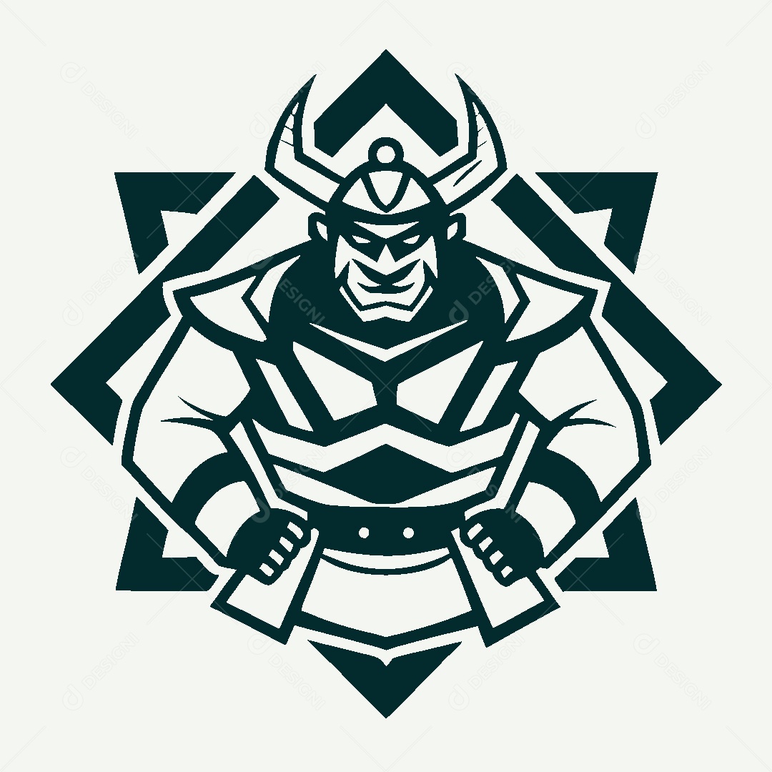 Modelo de Logo de Guerreiro Vetor EPS