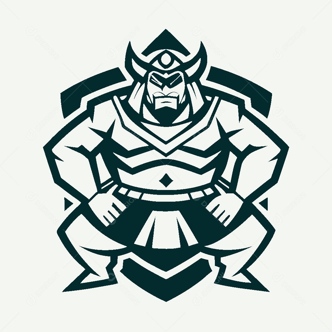 Modelo de Logo de Guerreiro Vetor EPS