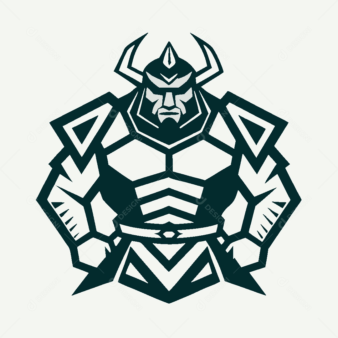 Modelo de Logo de Guerreiro Vetor EPS