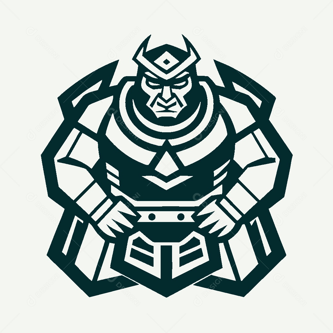 Modelo de Logo de Guerreiro Vetor EPS