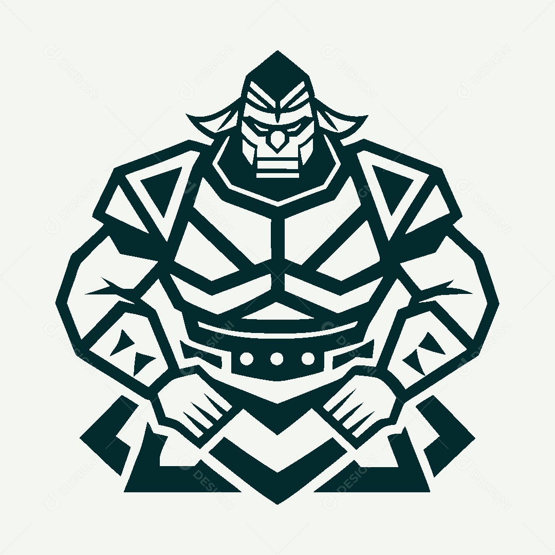 Modelo de Logo de Guerreiro Vetor EPS