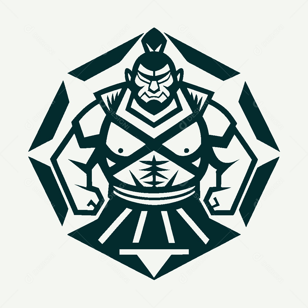 Modelo de Logo de Guerreiro Vetor EPS