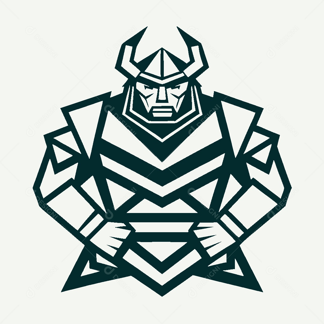 Modelo de Logo de Guerreiro Vetor EPS