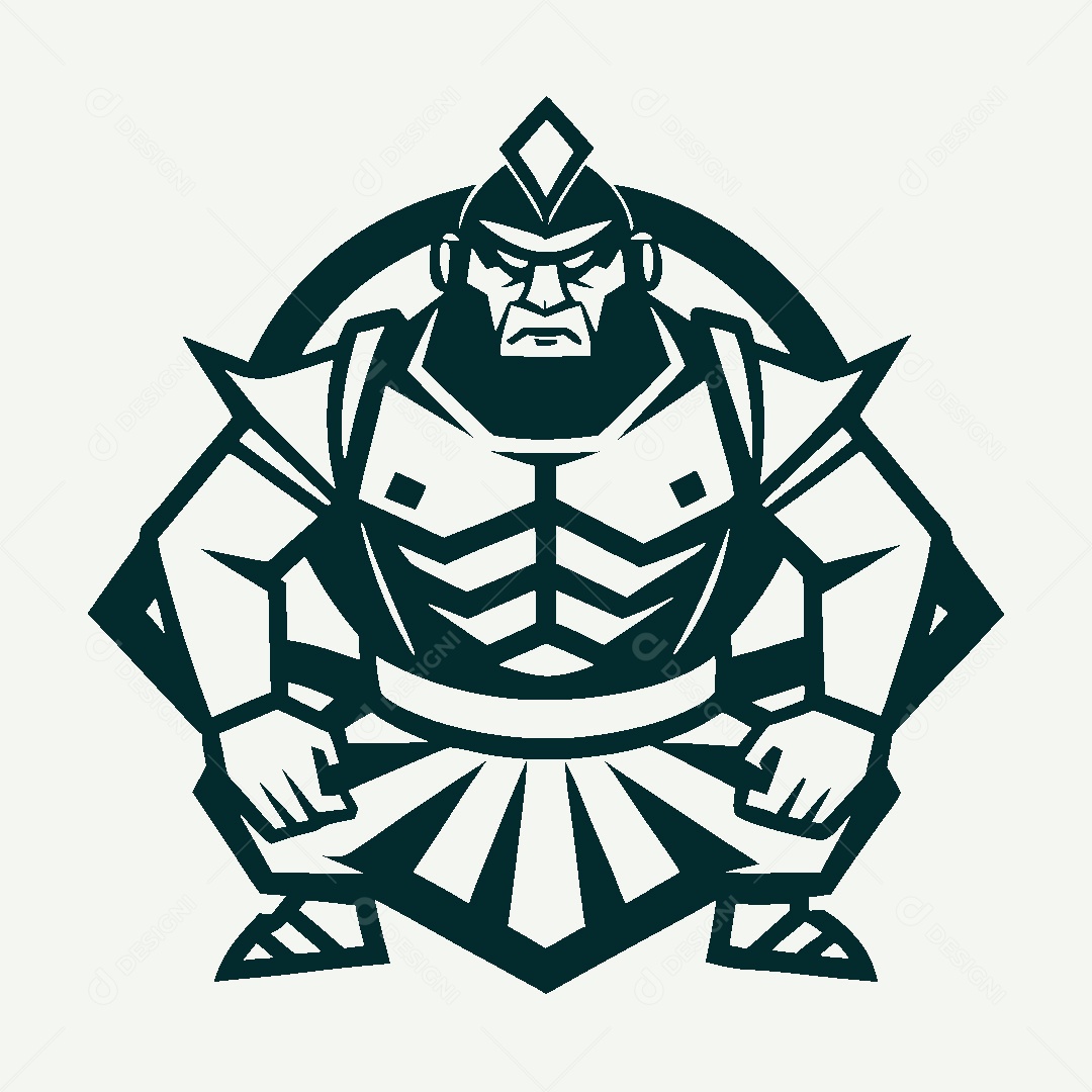 Modelo de Logo de Guerreiro Vetor EPS