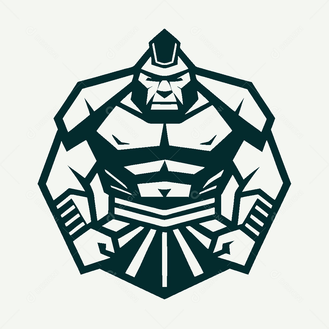 Modelo de Logo de Guerreiro Vetor EPS