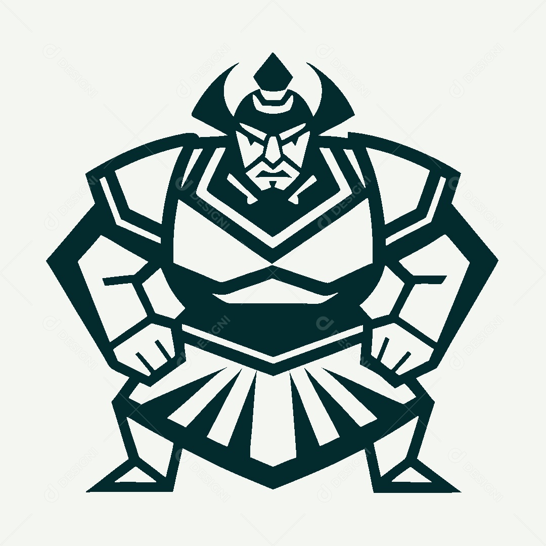 Modelo de Logo de Guerreiro Vetor EPS