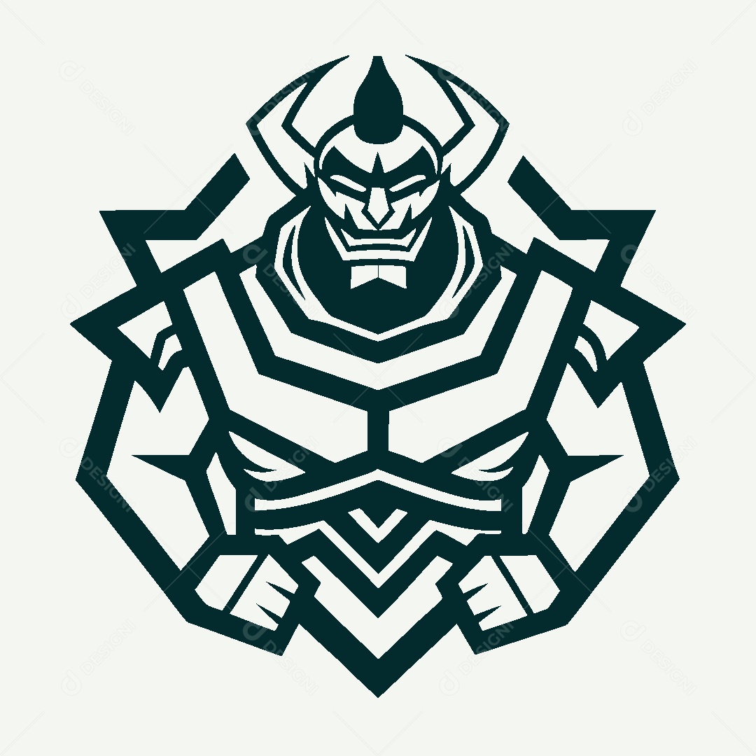 Modelo de Logo de Guerreiro Vetor EPS