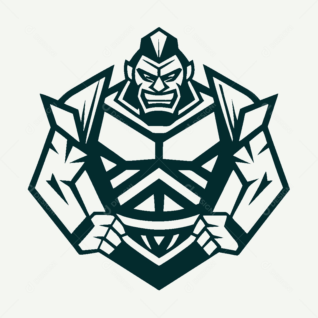 Modelo de Logo de Guerreiro Vetor EPS